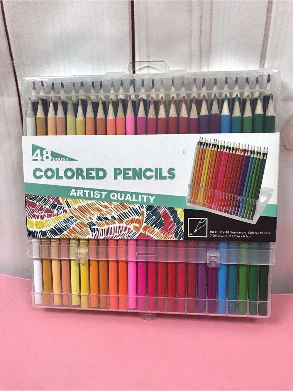 1616 Holdings Colored Pencils Set With Stand 48-Count Multicolor